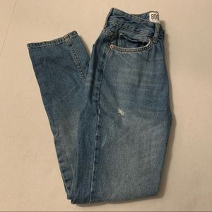 BDG Urban Outfitters High Rise Petit Blue Denim Mom Jeans size 24